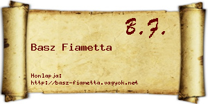 Basz Fiametta névjegykártya